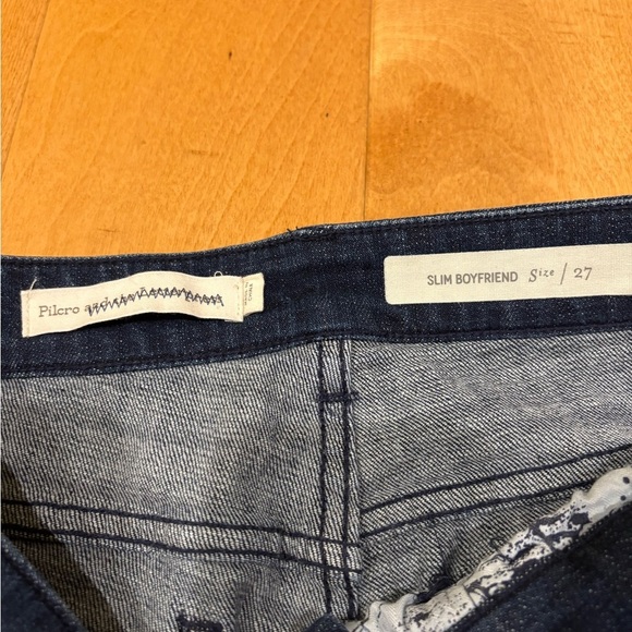 Anthropologie Pilcro slim boyfriend embellished jeans mid rise 27 - Picture 6 of 8